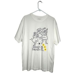 Saturdays New York City Graphic Friends Short Sleeve Tee Shirt White Size XL